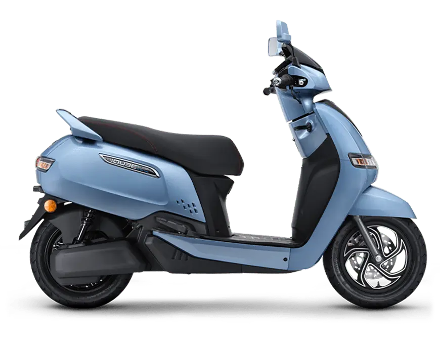 TVS iQube S Electric Scooter Mint Blue Colour Right Side View